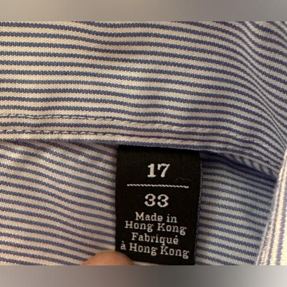 Nordstrom Men's Shop Smartcare Traditional Fit Dress Shirt - Blue Striped - Picture 6 of 11